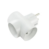 Тройник 3х2П 16А 250В белый TDM