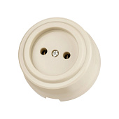 Розетка 2П 10А 250В слоновая кость Виви TDM