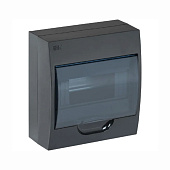 Щит распределительный навесной ЩРН-П-8 пластиковый IP41 Krepta 3 черный IEK