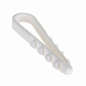 Дюбель-хомут нейлоновый 5-10 круглый белый 100шт Fortisflex