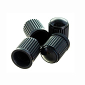 Набор колпачков черных пластиковых для ниппеля колеса 4шт MasterProf 18752484