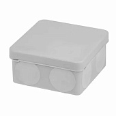 Распаячная коробка двухкомпонентная ОП 100х100х50мм IP66 8 входов серая TDM