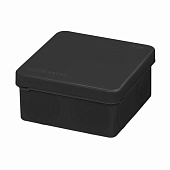Распаячная коробка двухкомпонентная ОП 80х80х40мм IP66 8 входов черная TDM